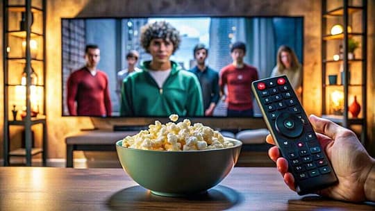 Premium IPTV streaming on Smart TV with remote control